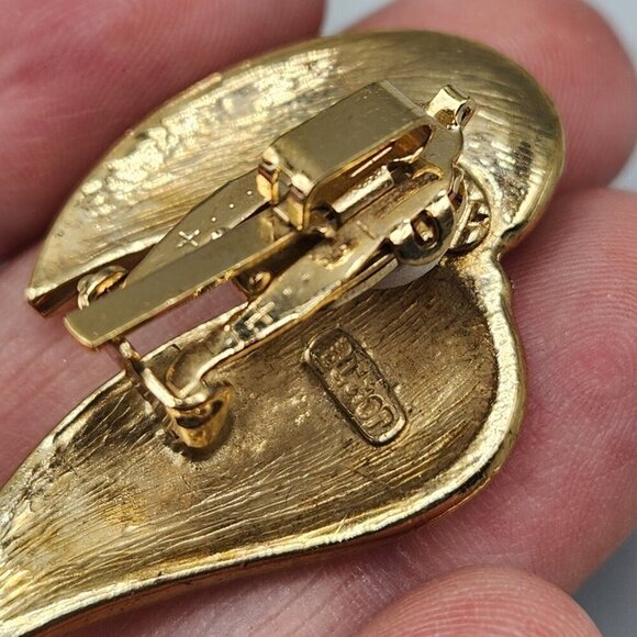 Butler Jewelry Crystal Leaf Brooch Earrings + Elephant Pin Vtg Costume Set - Picture 6 of 13